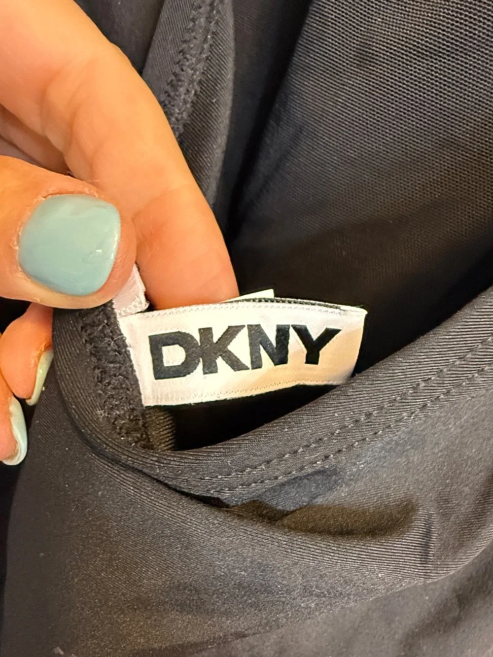 DKNY Black Halter One-Piece Swimsuit - Picture 3 of 4